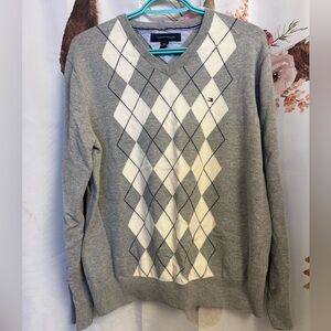 Tommy Hilfiger large Gray Argyle Sweater​​